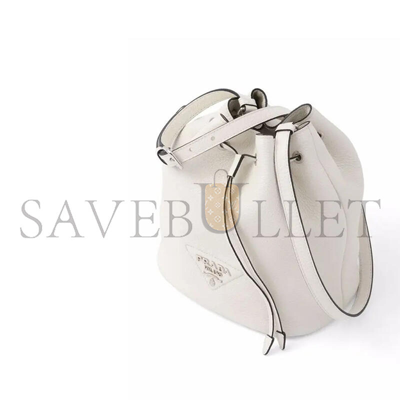 Pra*a leather bucket shoulder bag crossbody bag regular 1be060 (25*20*14cm)